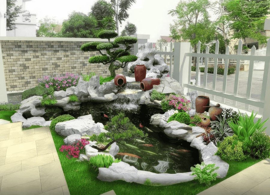 ĐÀI PHUN NƯỚC HỒ CÁ