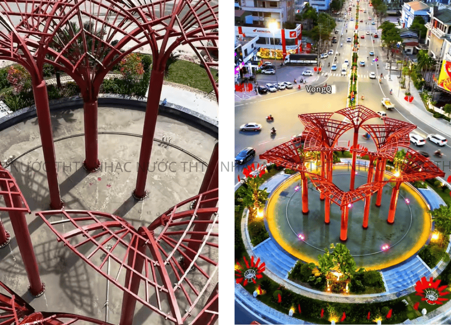 ĐÀI PHUN NƯỚC VÒNG XUYẾN VINCOM THÀNH PHỐ HÀ TĨNH