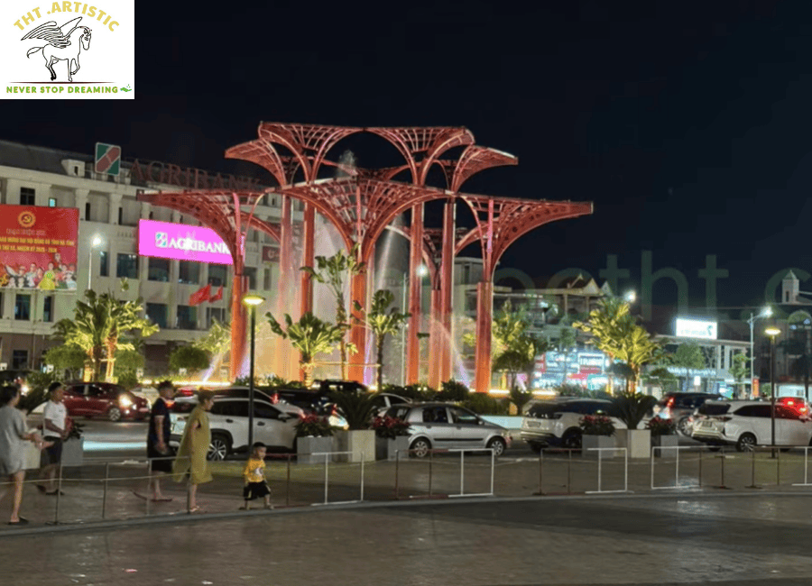 Đài Phun Nước Vòng Xuyến Vincom Hà Tĩnh