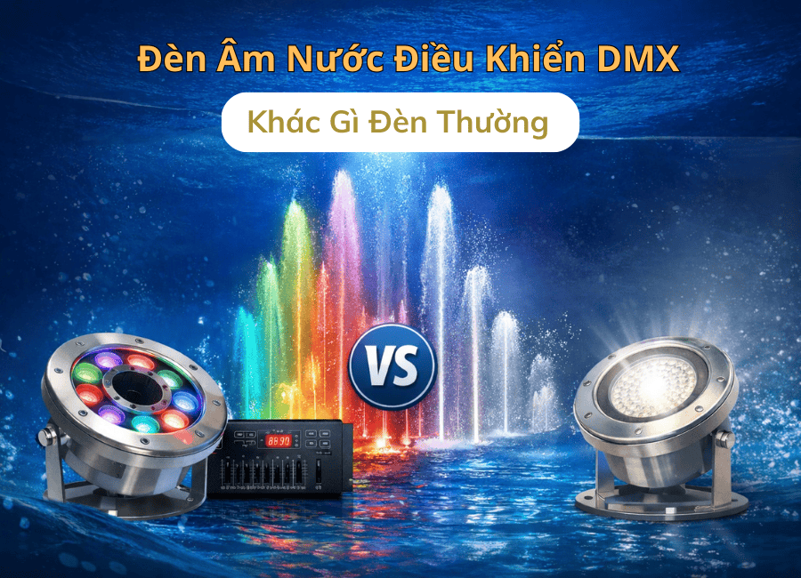 Đèn Âm Nước Điều Khiển DMX