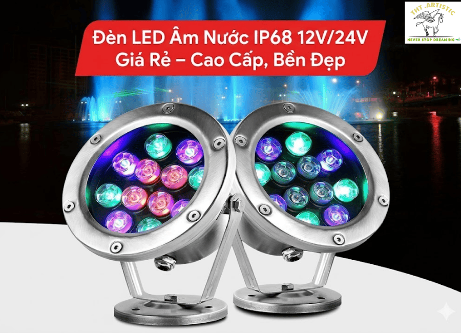 Đèn LED Âm Nước IP68 12V24V Giá Rẻ (3)