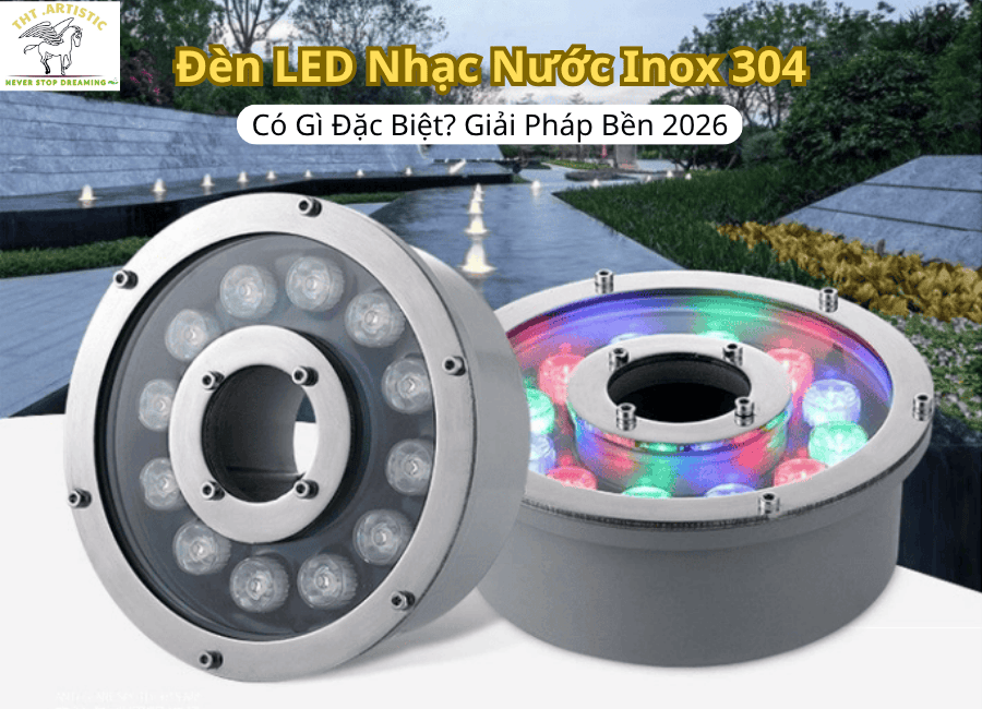 Đèn LED Nhạc Nước Inox 304