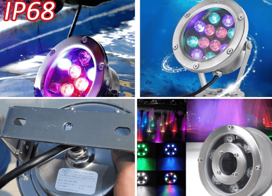 Đèn LED Nhạc Nước Inox 304