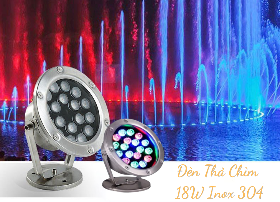 Đèn Thả Chìm 18W Inox 304
