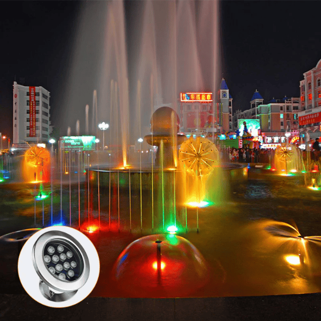 Đèn led âm nước đổi màu