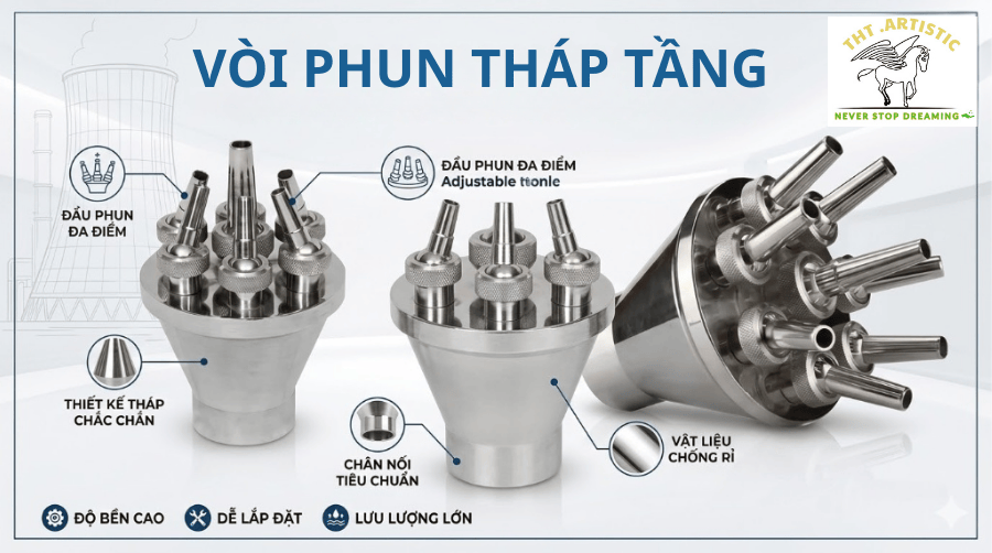 Đầu phun nhạc nước tháp tầng