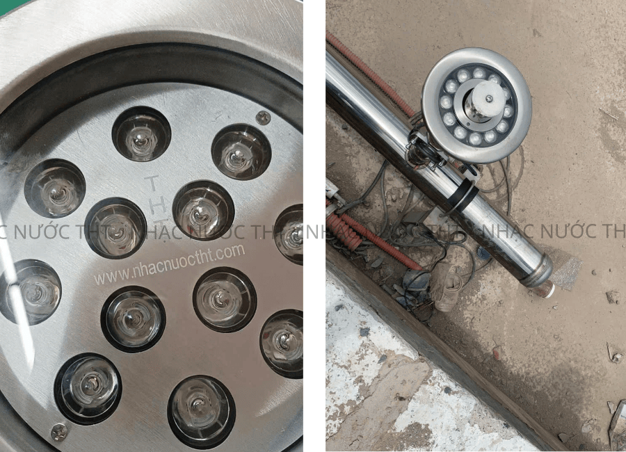 Đen led âm nước