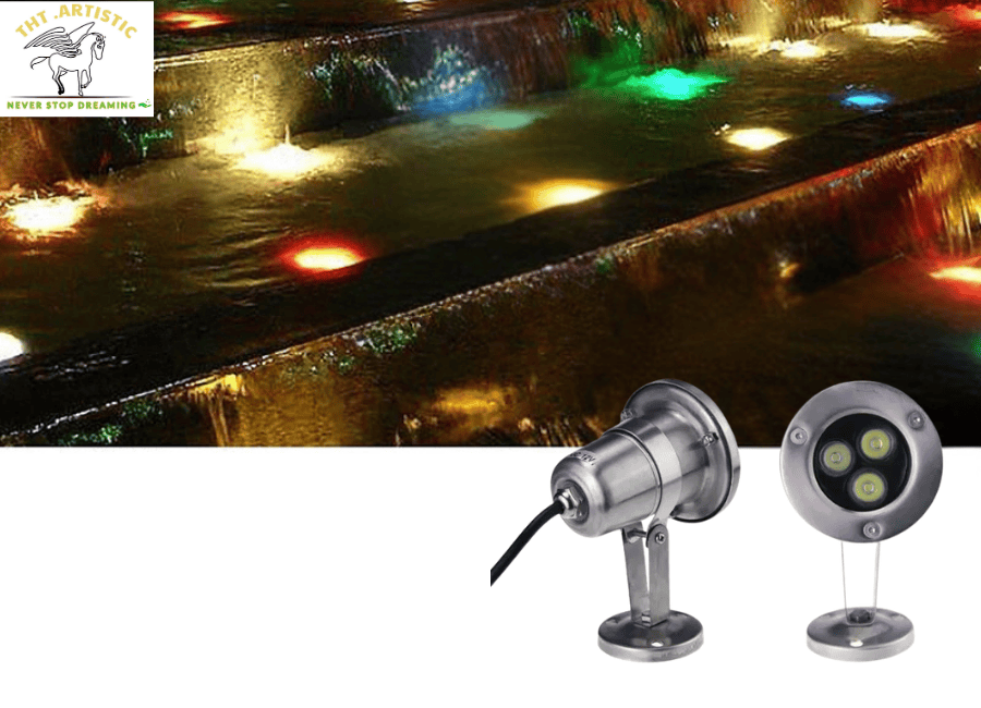 Đèn LED dưới nước hồ Koi