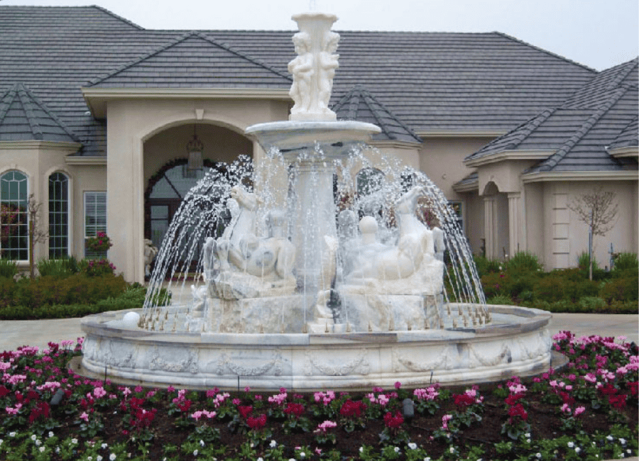 Bí mật làm đẹp không gian biệt thự với đài phun nước sang trọng