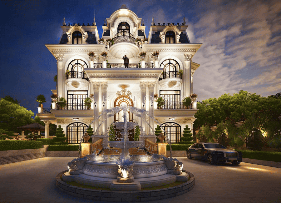 Bí mật làm đẹp không gian biệt thự với đài phun nước sang trọng