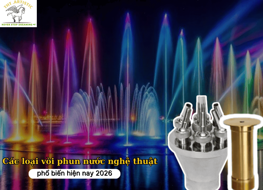 Các loại vòi phun nước nghệ thuật phổ biến