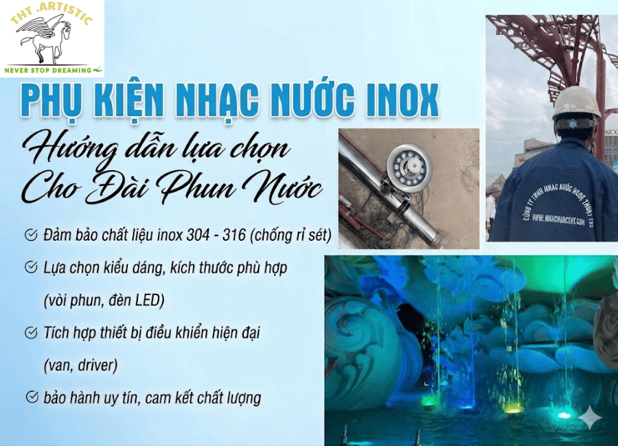 phụ kiện nhạc nước inox