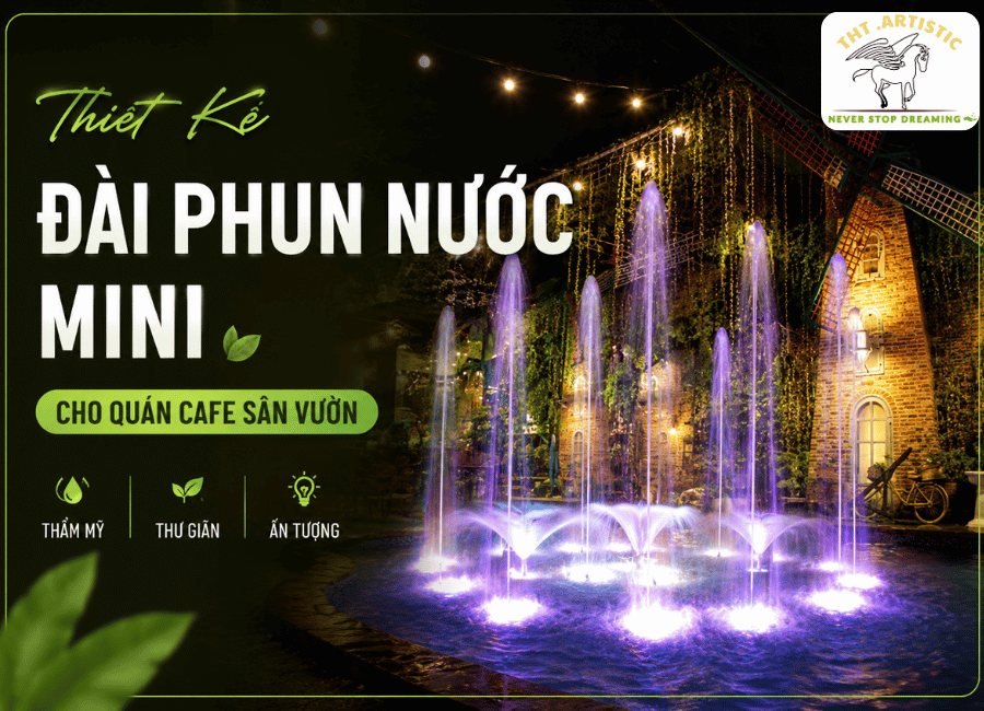 thiết kế đài phun nước mini 