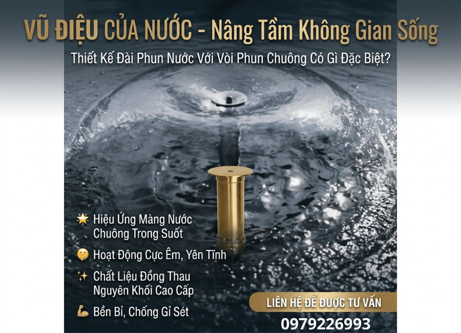 Thiết Kế Đài Phun Nước Với Vòi Phun Chuông