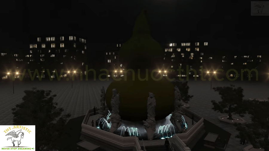 Thiết Kế 3D Nhạc Nước Tượng Hồ Lô Sơn Tiên