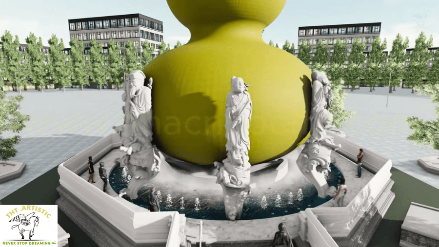 Thiết Kế 3D Nhạc Nước Tượng Hồ Lô Sơn Tiên