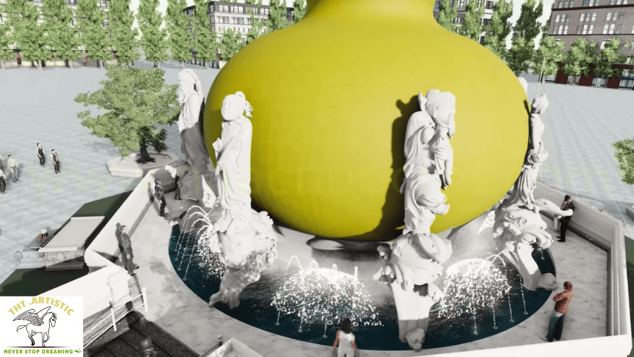Thiết Kế 3D Nhạc Nước Tượng Hồ Lô Sơn Tiên