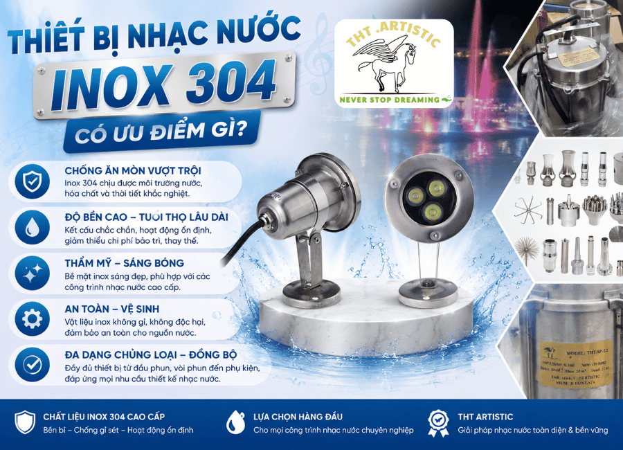 thiết bị nhạc nước inox 304