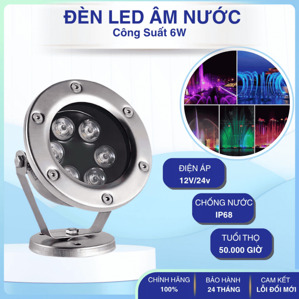 đèn LED âm nước thông min